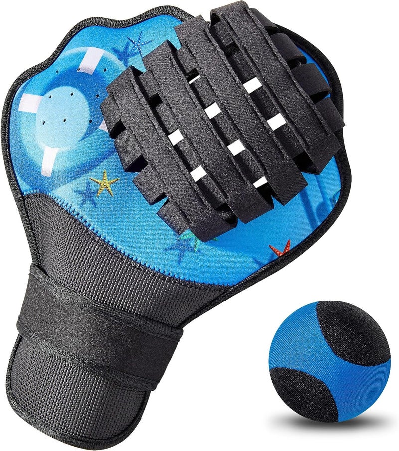 Strdfeve 1PCS Water Ball and Glove Set,Water Bouncing Ball Catch Mitt,Pool Baseball Catching Mitt for Beach Games,Play Catch Skip Ball&Glove - Image 1